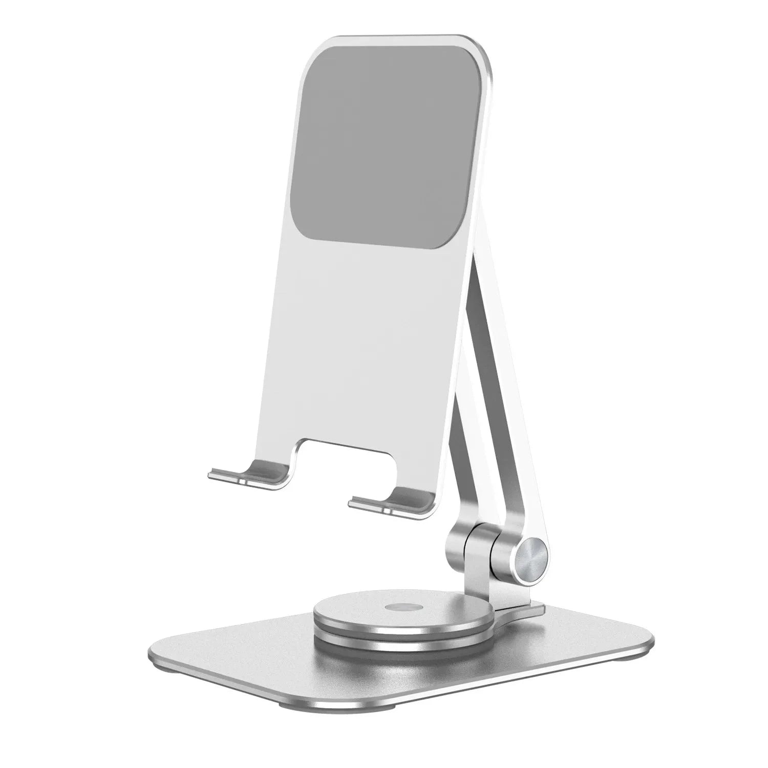 Portable Foldable Phone Stand, 360 Degree Rotation, Height Adjustable, Cell Phone  Holder - White 